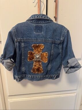 Cute Unique toddler girl western Jean Jacket 24 months